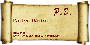 Pallos Dániel névjegykártya